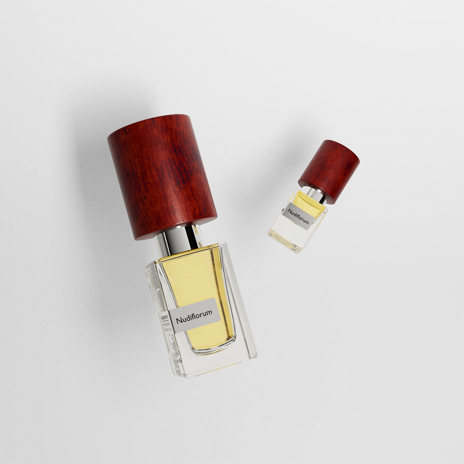 Image of two floating Nudiflorum bottles